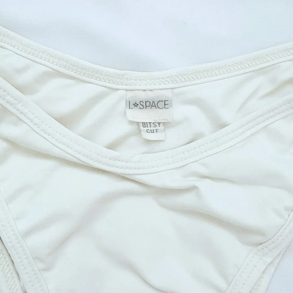 NWOT L*space white Whiplash bikini bottom S
